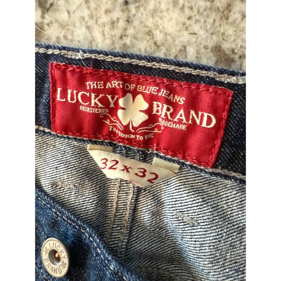 Lucky Brand 221 Original Straight Jeans Mens 32x32 Dark Wash Denim - Picture 2 of 10